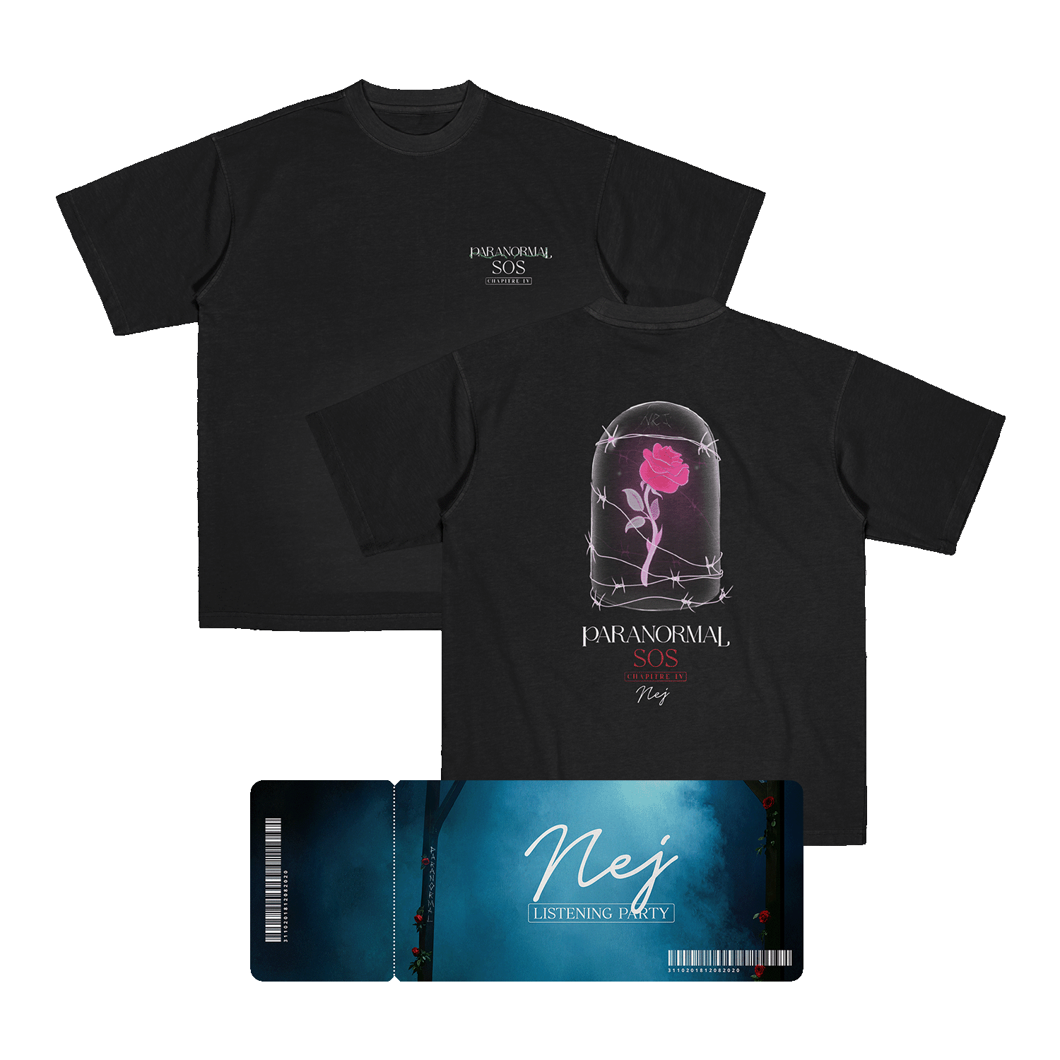 T-SHIRT ROSE + LISTENING PARTY